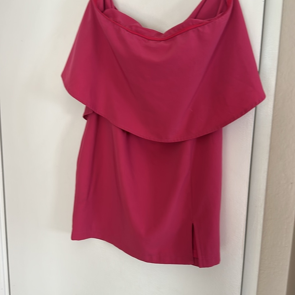 Superdown Catalina Ruffle Tube Mini Dress - Hot Pink, Size M - Picture 4 of 6